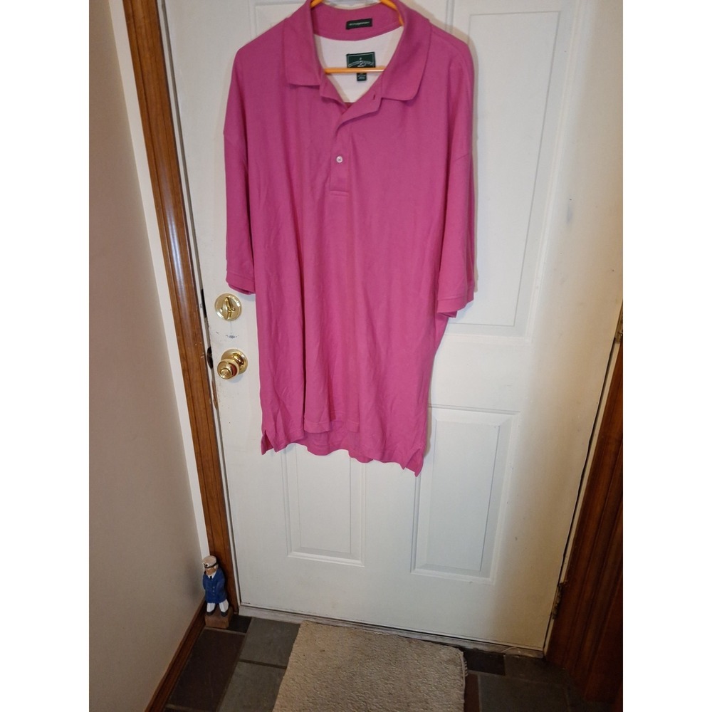 Mens 2XL Outer Banks 100% Egyptian Cotton Pink Golf Shirt 154